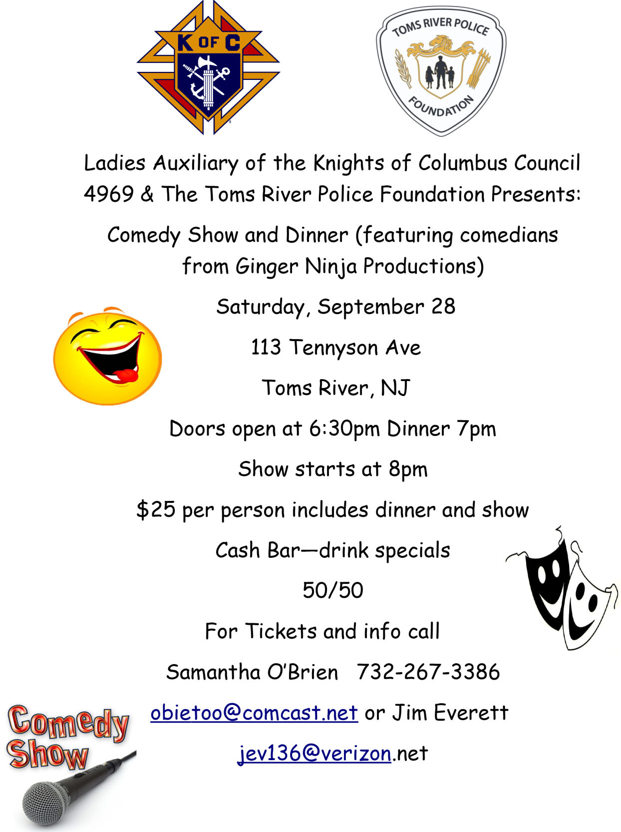 Comedy Night for the Knights of Columbus and Police Foundation