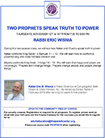 Two Prophets Speak Truth to Power