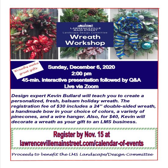 HOLIDAY WREATH-MAKING "ZOOM" WORKSHOP