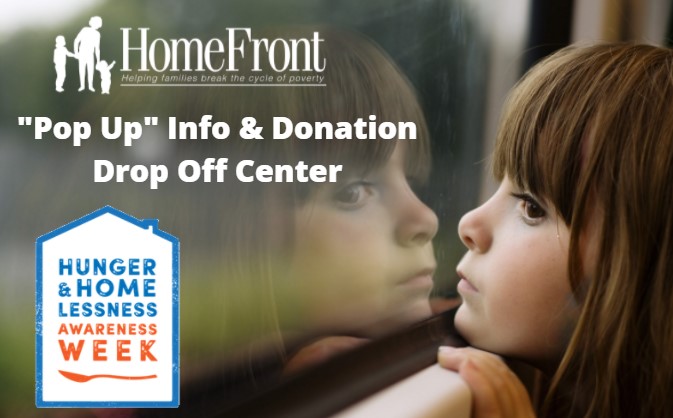 HomeFront’s “Pop Up” Information & Donation Drop Off Center