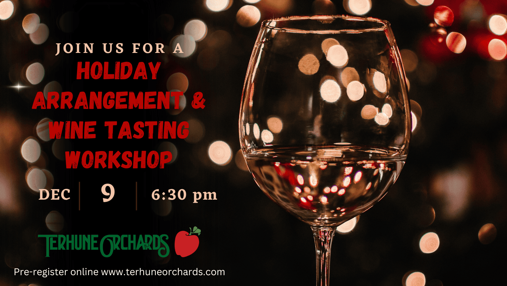 Holiday Arrangement & Wine Tasting