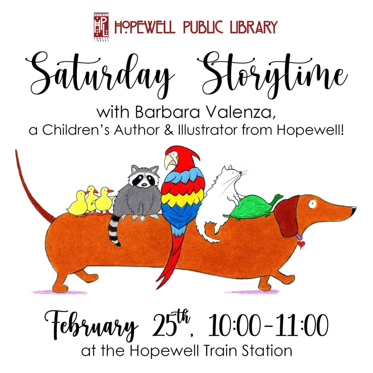 Saturday Storytime with Local Author Barbara Valenza