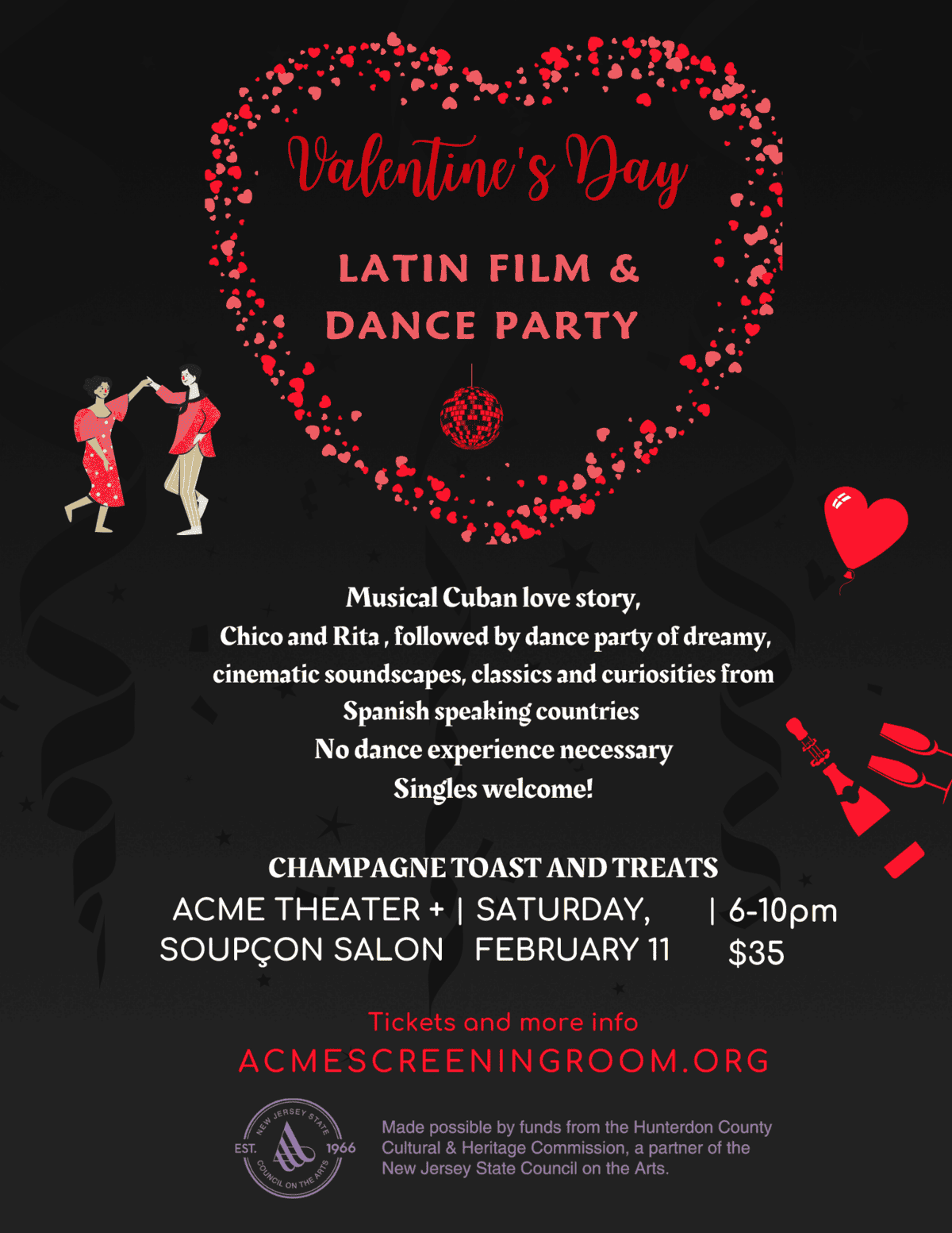 Valentine’s Romántico Latin Film and Dance Party