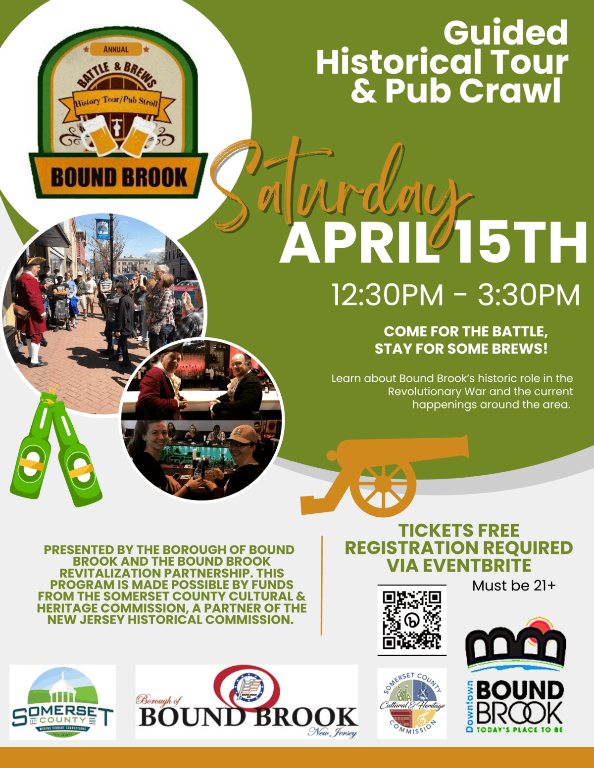 Annual Battle & Brews Bound Brook Historical Tour & Pub Crawl