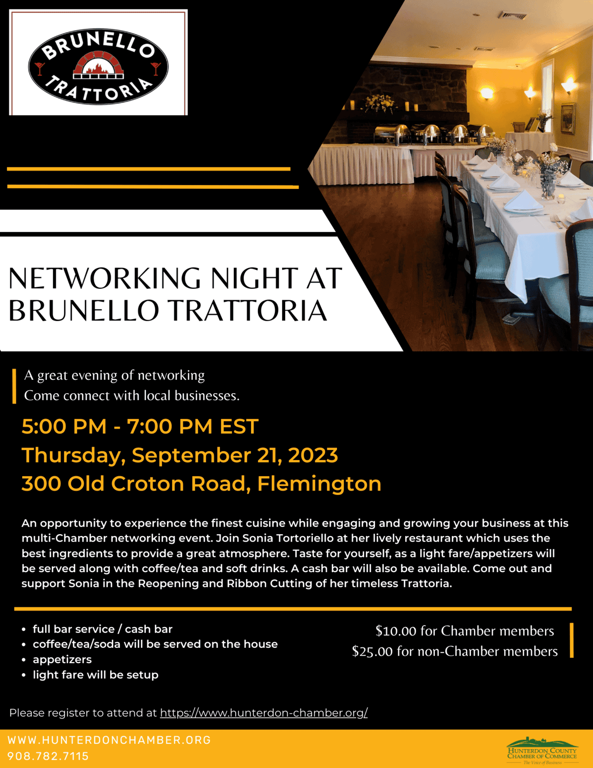 Networking at NITE at Brunello Trattoria