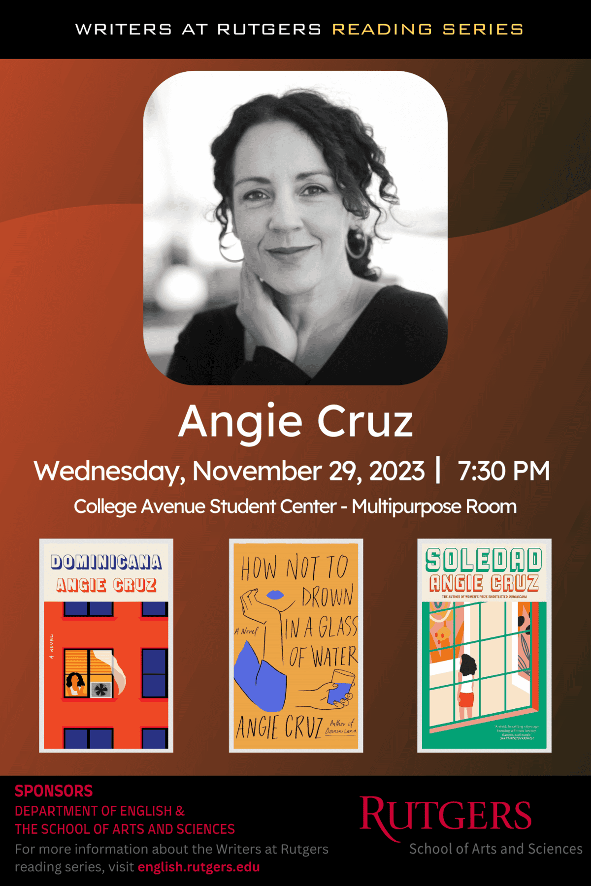 Writers at Rutgers featuring Angie Cruz