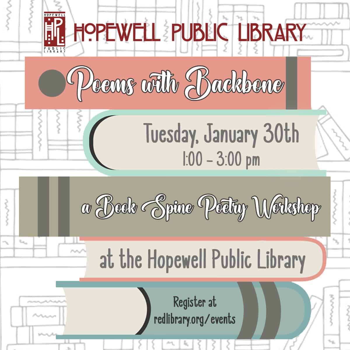 Poems with Backbone: A Book Spine Poetry Workshop
