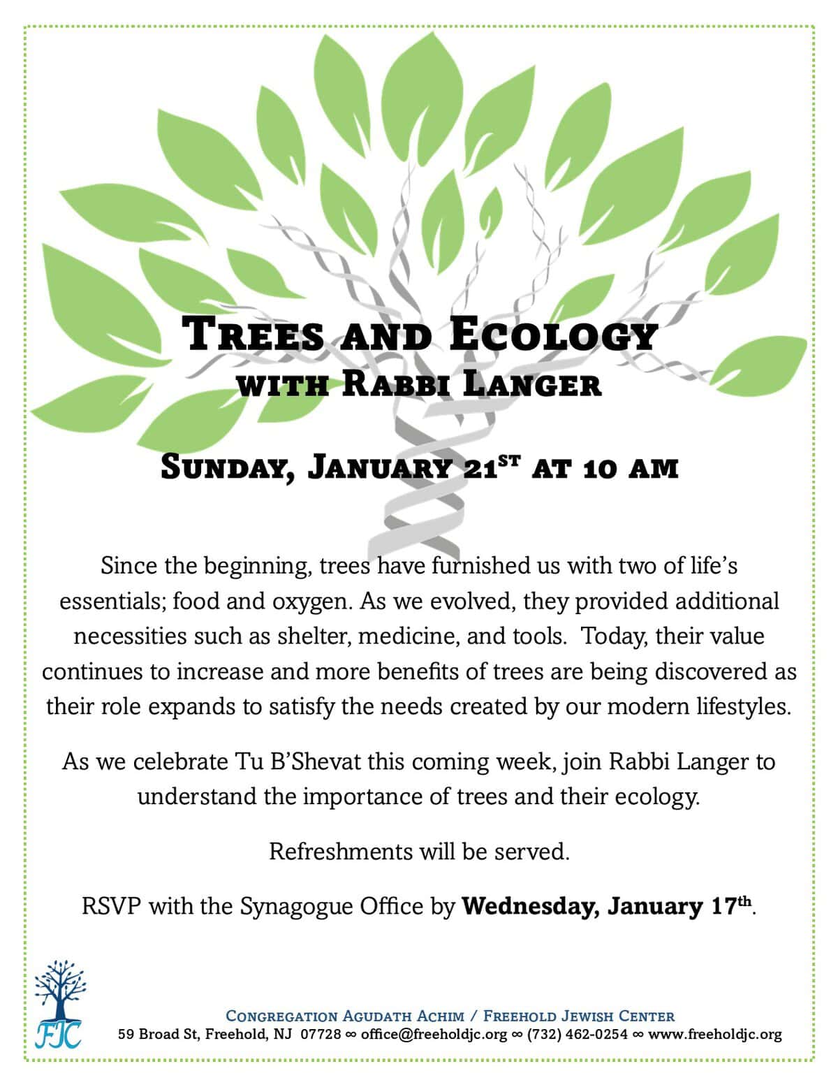 Trees & Ecology with Rabbi Langer