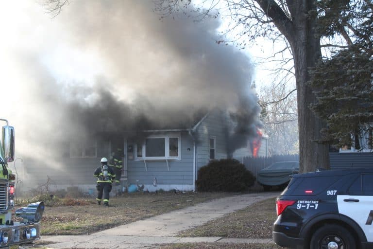 Lawrence Township man suffers burns in house fire