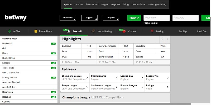 BetWay Sports UK