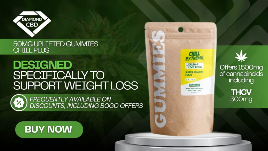 50mg Uplifted Gummies Chill Plus - DiamondCBD