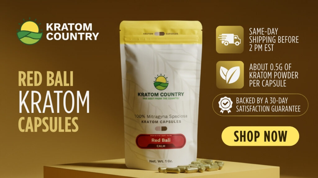 Kratom Country Red Bali Kratom Capsules